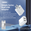 REMAX Join Us RP-U35 US/CN/EU High-quality intelligent shunt high-gloss surface Dual Usb Charger Adapter